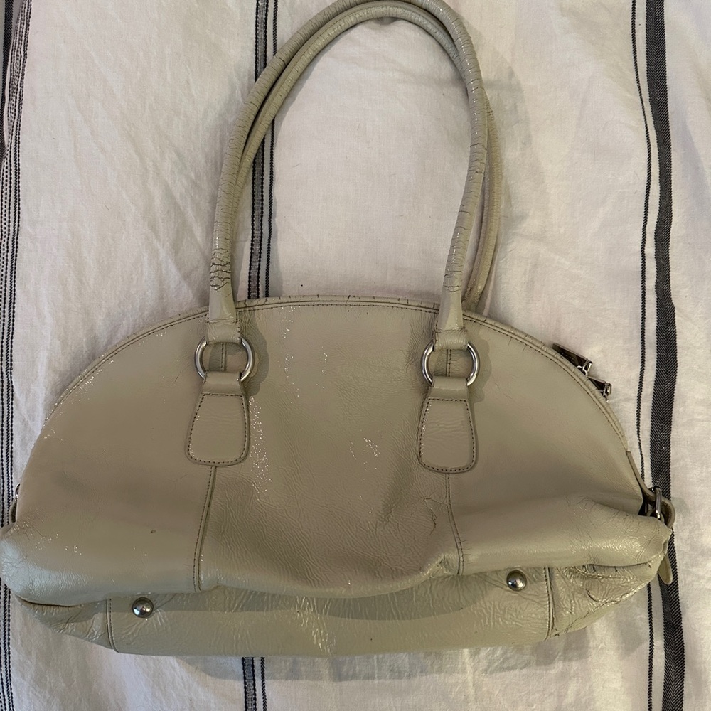 HOBO international winter white‎ leather bag